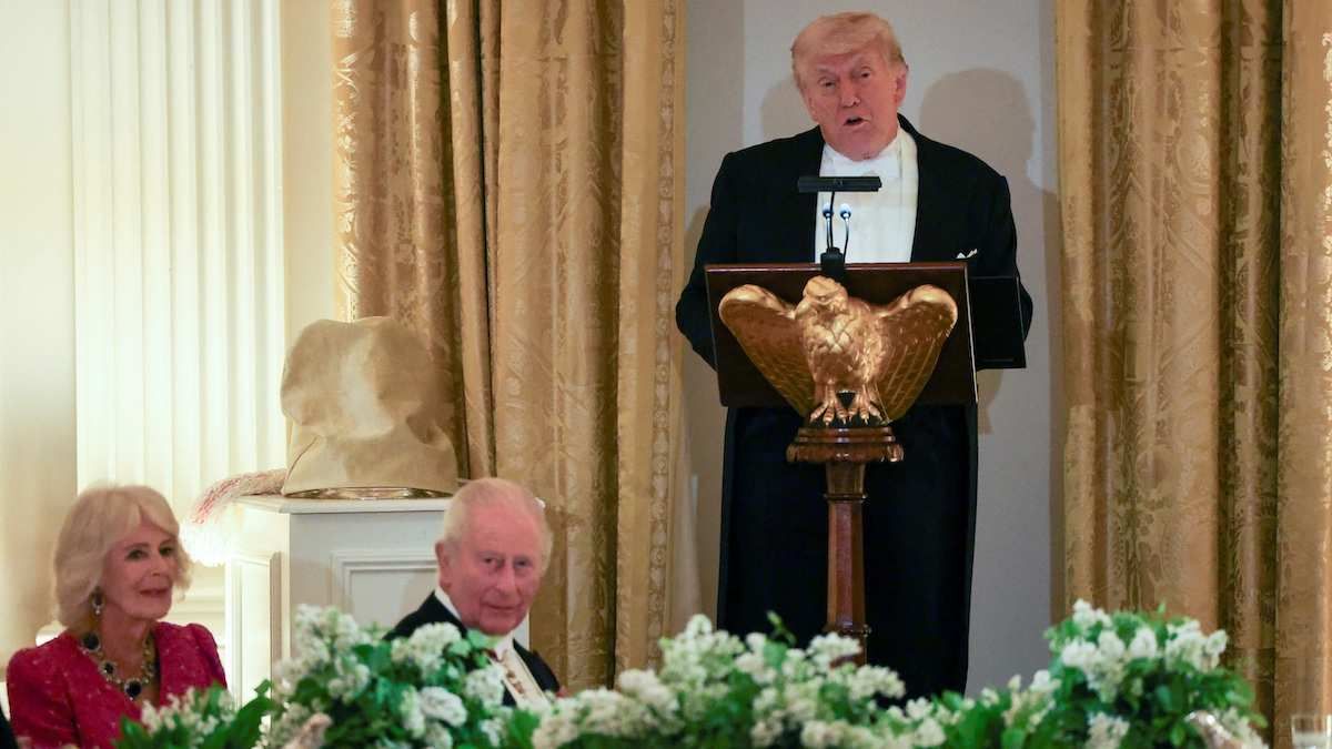 US President Donald Trump speaks during a state dinner at the White House in Washington, D.C., USA, on April 28, 2026.​