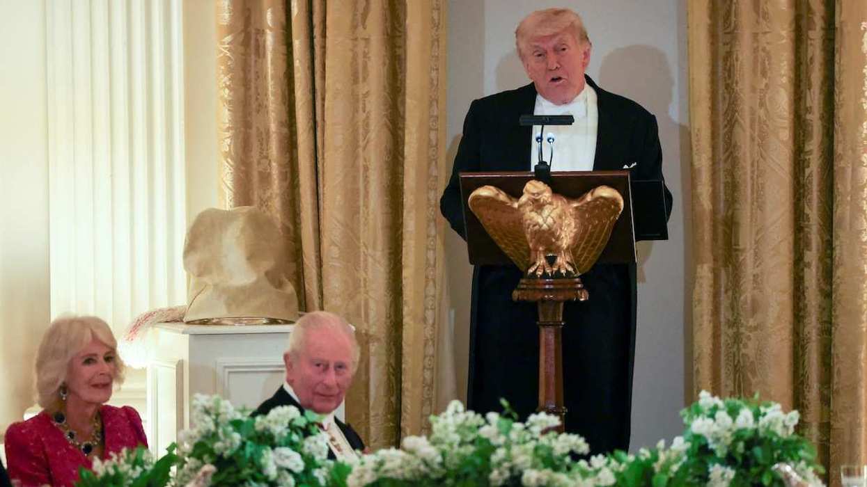 US President Donald Trump speaks during a state dinner at the White House in Washington, D.C., USA, on April 28, 2026.