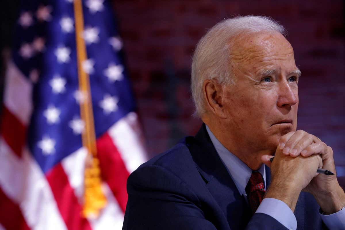 US President-elect Joe Biden takes part in a health briefing in Wilmington. Reuters