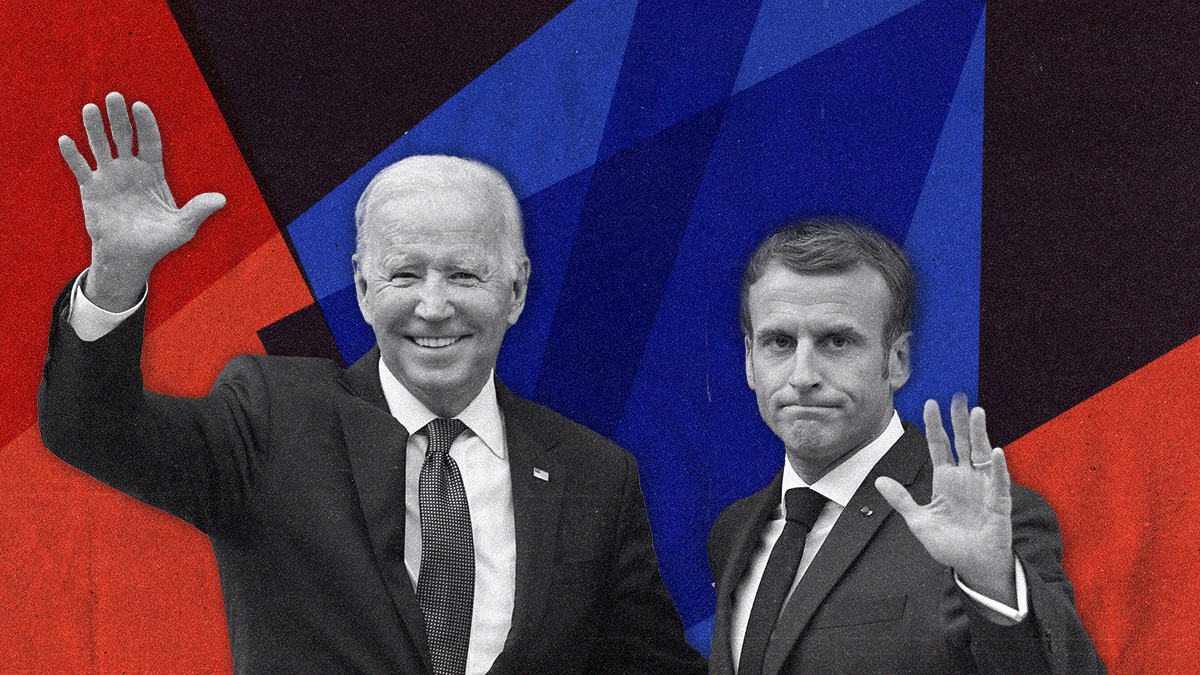 ​US President Joe Biden and French President Emmanuel Macron
