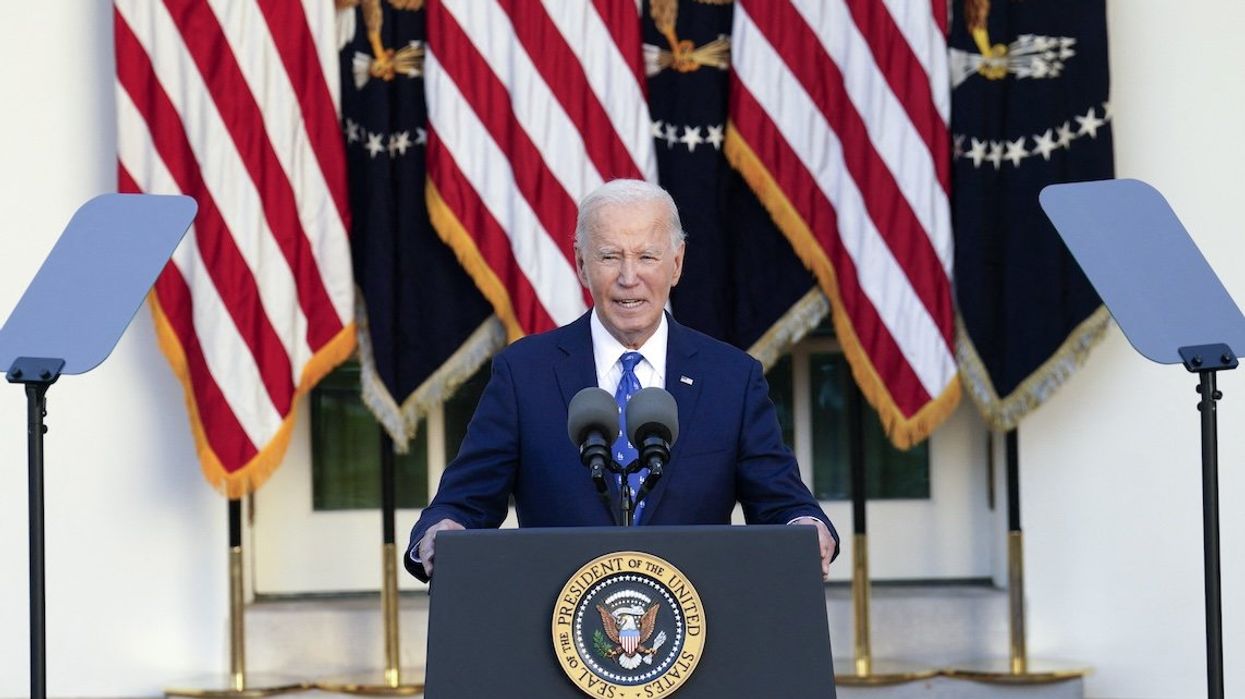 US President Joe Biden delivers remarks in the Rose Garden of the White House in Washington after Israel and Lebanon accepted a ceasefire deal on Nov. 26, 2024.