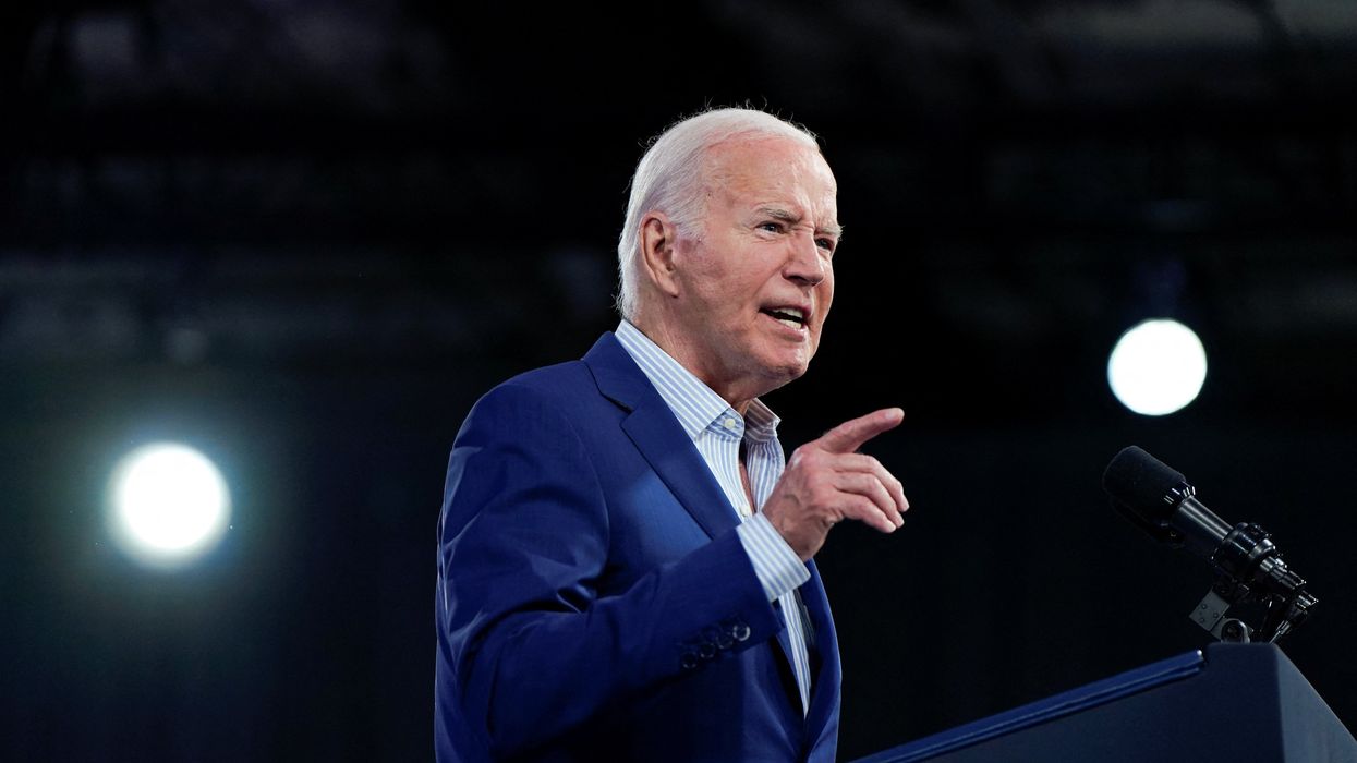 US President Joe Biden speaks during a campaign rally in Raleigh, North Carolina, United States, June 28, 2024.