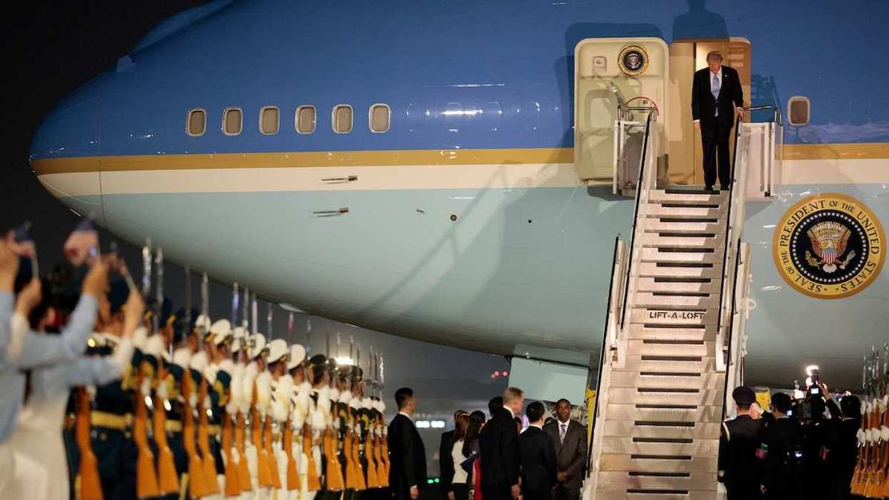 US President Trump arrives at Beijing Capital International Airport