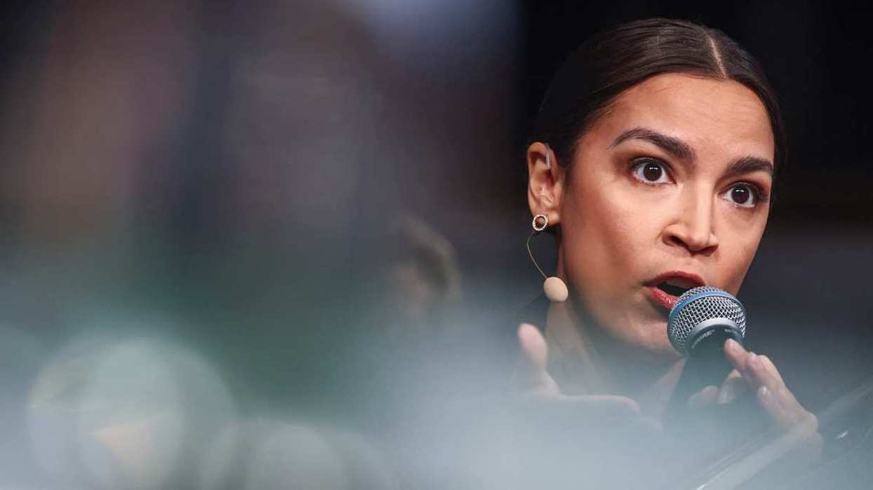 US Rep. Alexandria Ocasio-Cortez (D-NY) speaks at the Munich Security Conference on February 13, 2026.