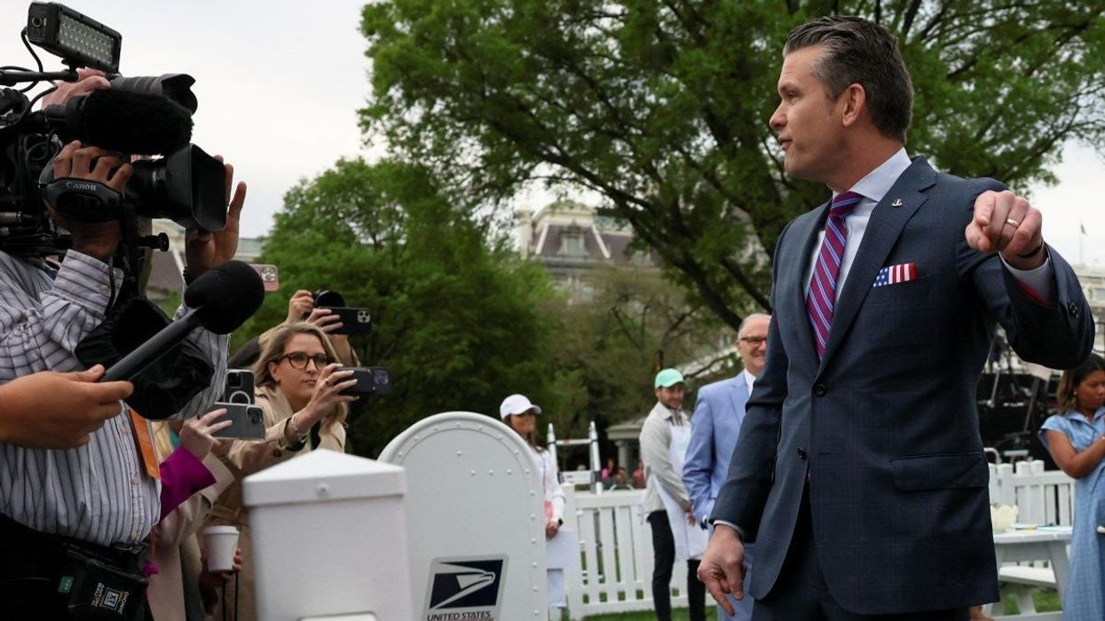 US Secretary of Defense Pete Hegseth at the annual White House Easter Egg Roll event in Washington, D.C., USA, on April 21, 2025.