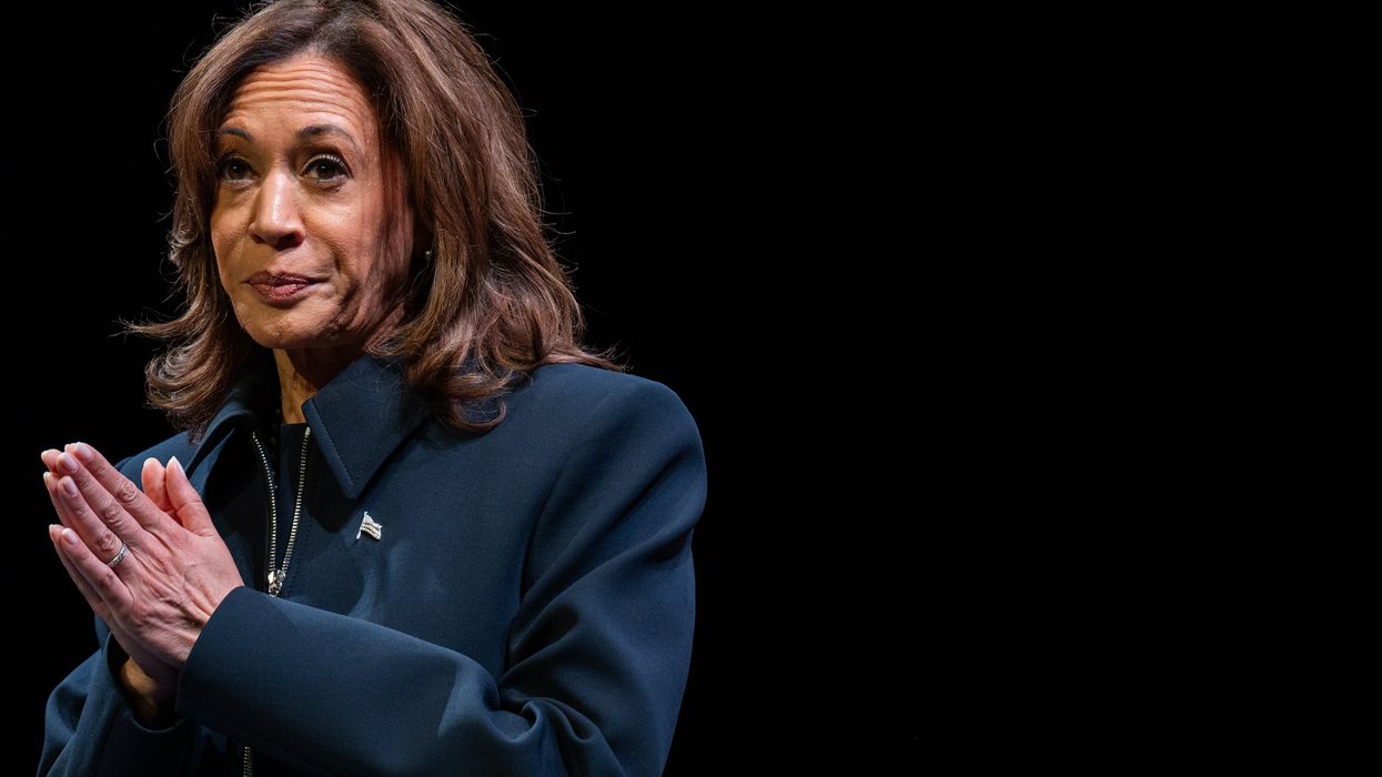 US Vice President Kamala Harris delivers remarks at an event for young leaders at Prince George’s County Community College in Largo, Maryland on Tuesday, December 17, 2024.