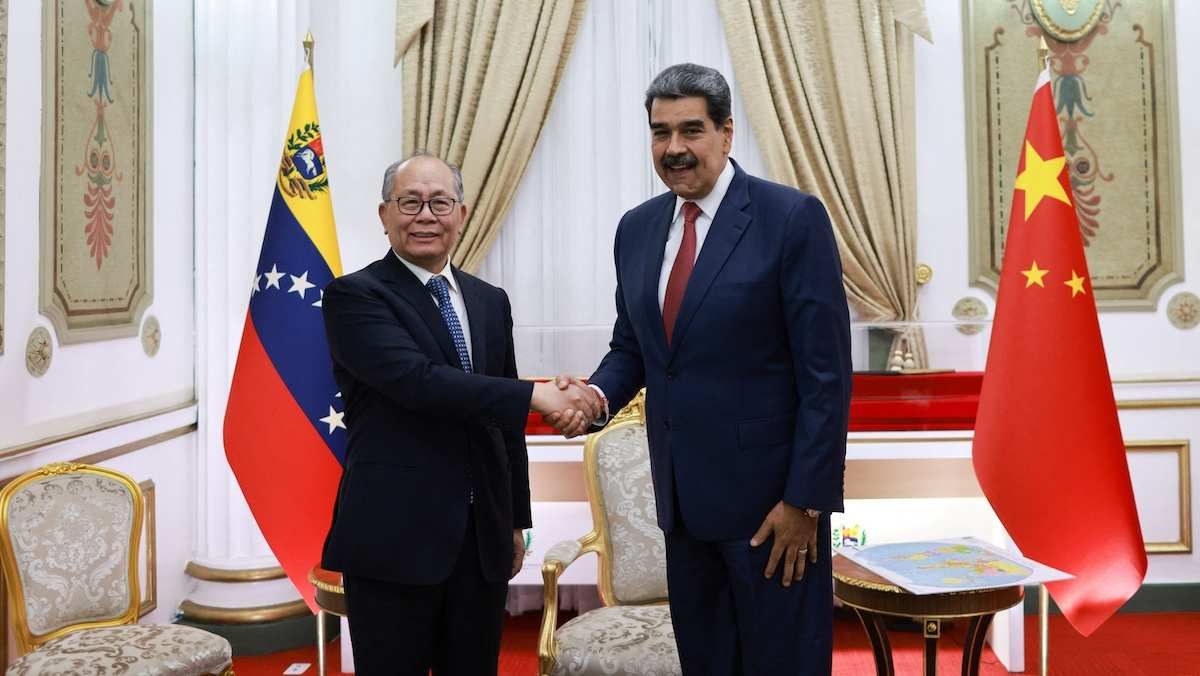 Venezuela's President Nicolas Maduro and Special Representative of the Chinese Government on Latin American Affairs Qiu Xiaoqi in Caracas, Venezuela, on January 2, 2026.​
