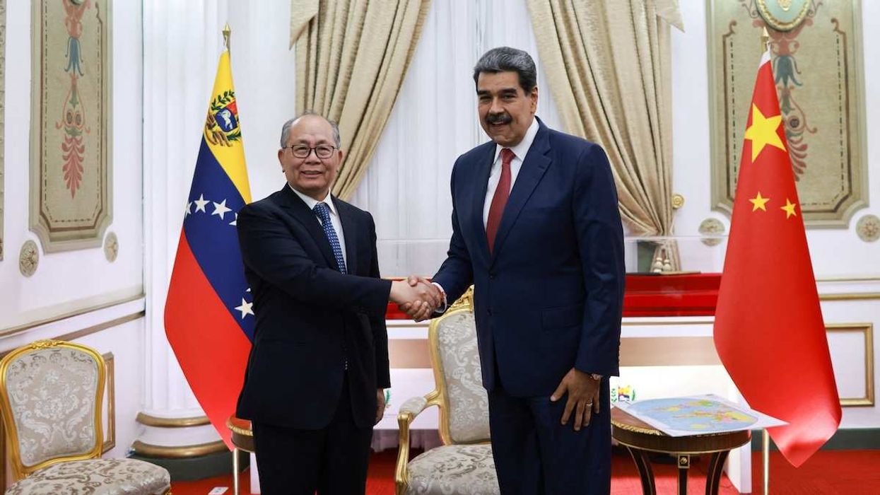 Venezuela's President Nicolas Maduro and Special Representative of the Chinese Government on Latin American Affairs Qiu Xiaoqi in Caracas, Venezuela, on January 2, 2026.