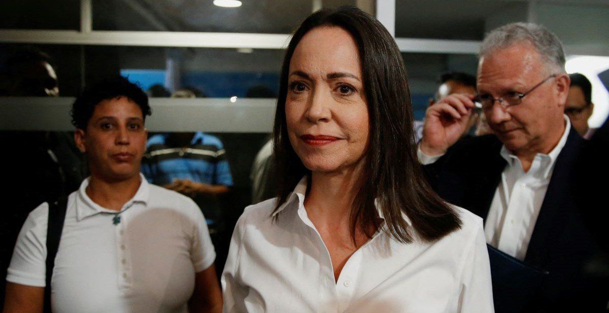 ​Venezuelan opposition leader Maria Corina Machado attends a press conference, in Caracas, Venezuela, March 20, 2024. 