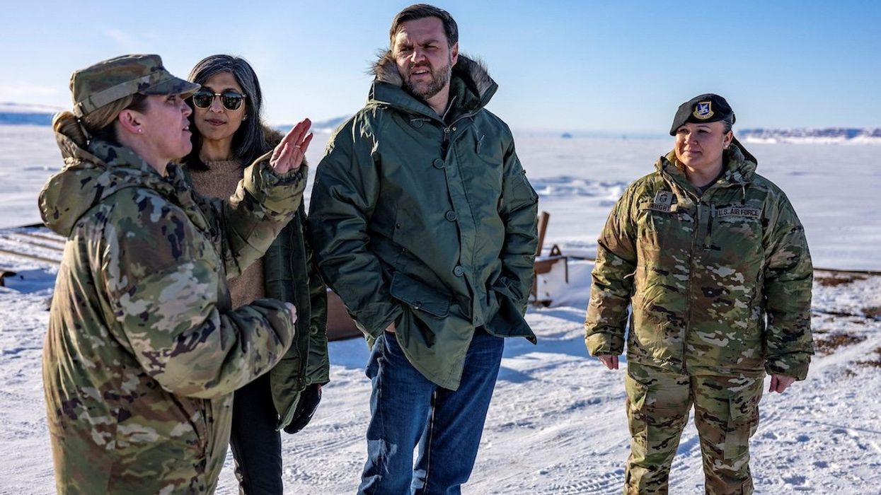 Vice President JD Vance and his wife, Usha Vance, tour the US military's Pituffik Space Base in Greenland on March 28, 2025.