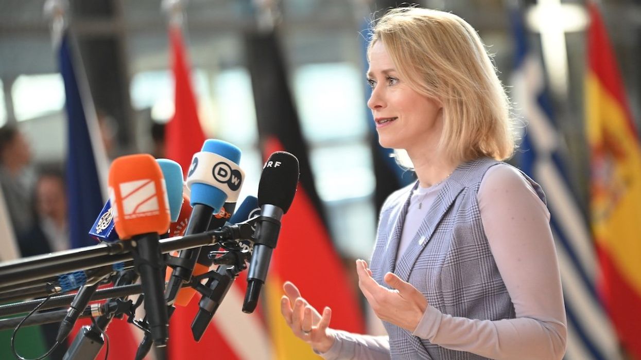 Vice-President of the European Commission Kaja Kallas arrives at the Consilium building in Brussels, Belgium, on March 20, 2025.