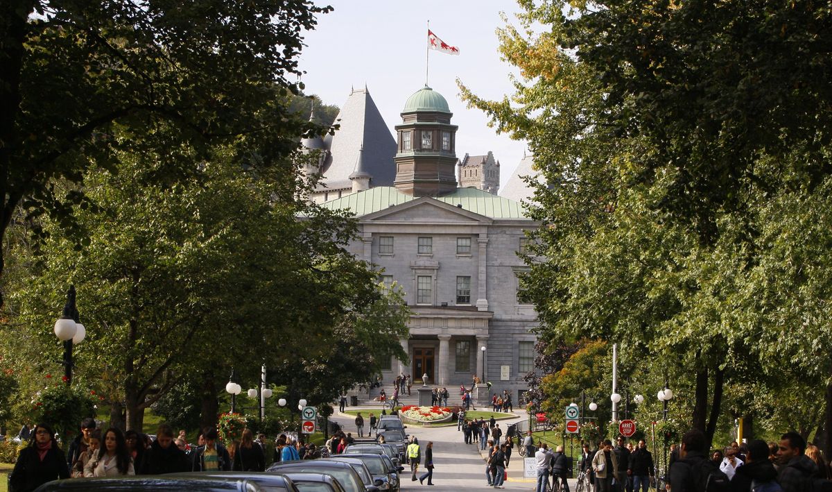View of McGill University campus.