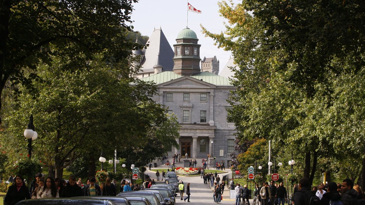 View of McGill University campus.