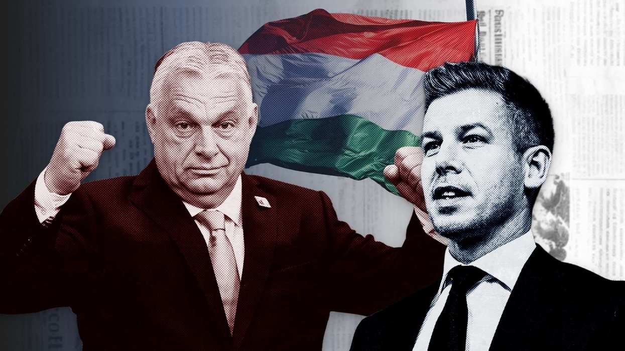 Viktor Orban and Peter Magyar