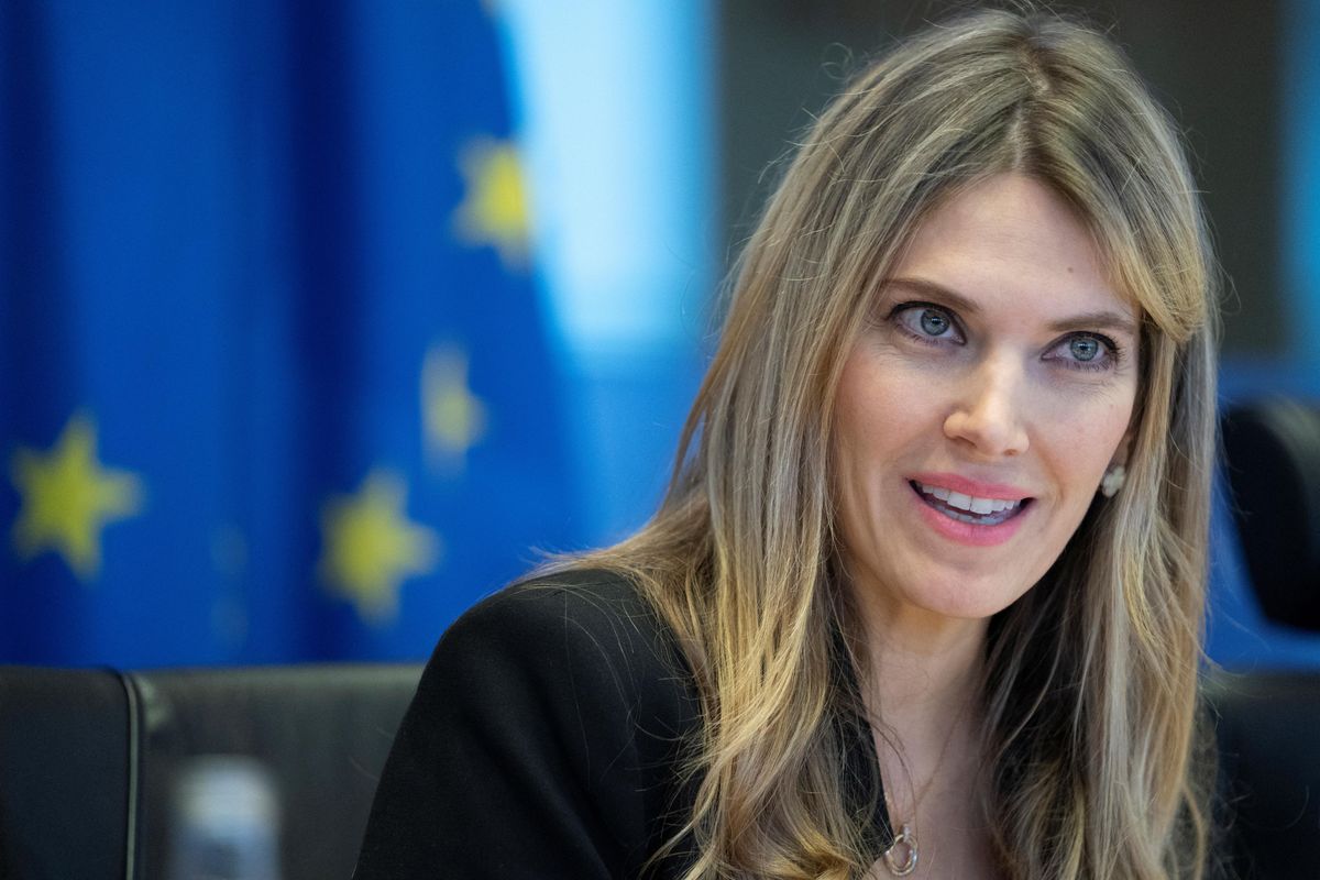 VP Eva Kaili from Greece at the European Parliament in Brussels.