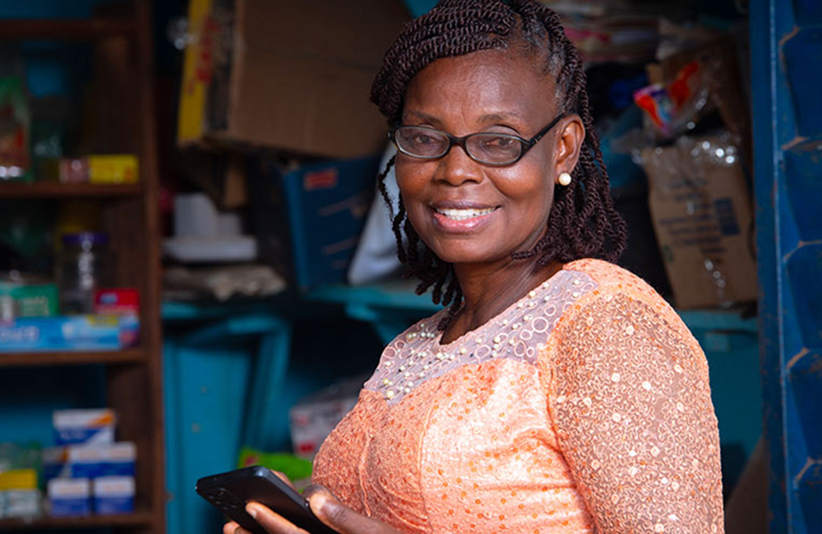 Woman entrepreneur smiling