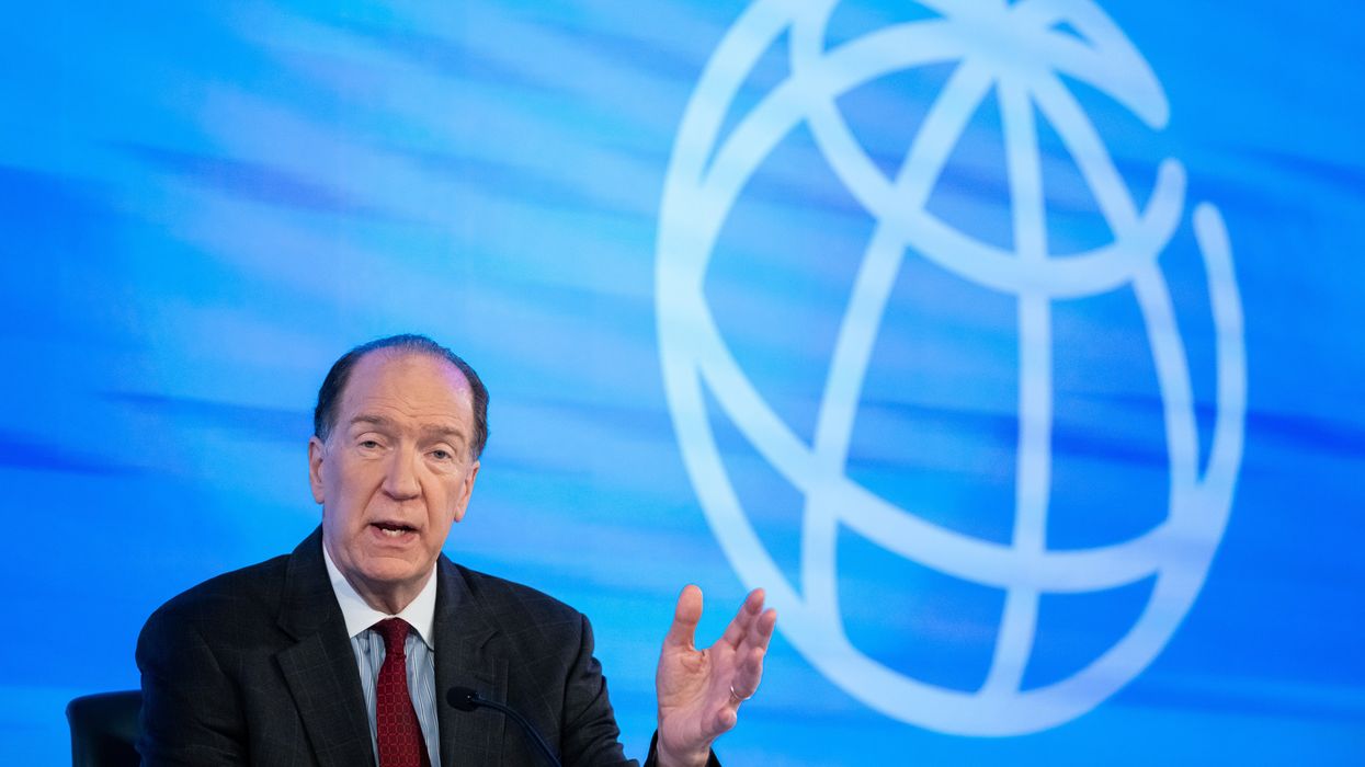 World Bank Group President David Malpass speaks to the media in Washington, D.C. in 2022.