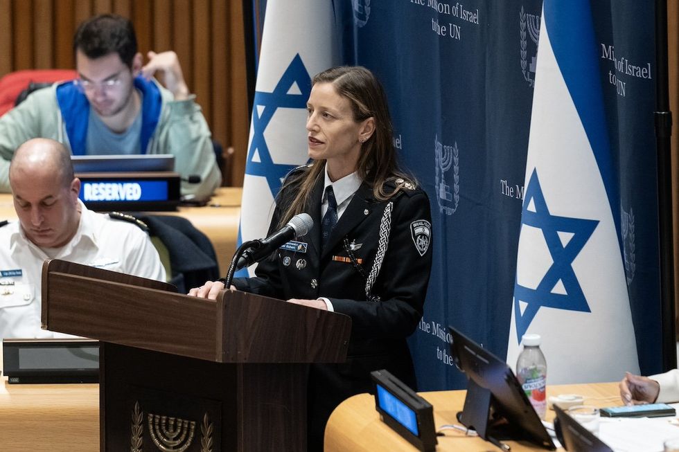 Yael Richert speaks during special event to address sexual violence during Hamas terror attack on October 7 held at UN Headquarters in New York on December 4, 2023. During the event, speakers described their personal experience seeing women violated during terror attack and condemned women’s advocacy groups, specifically UN Women, to be silent on this.