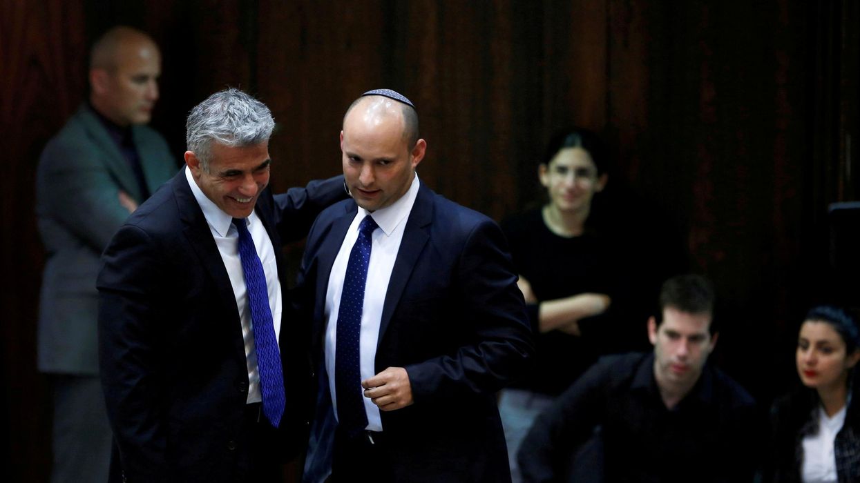 Yesh Atid leader Yair Lapid and Yamina leader Naftali Bennett