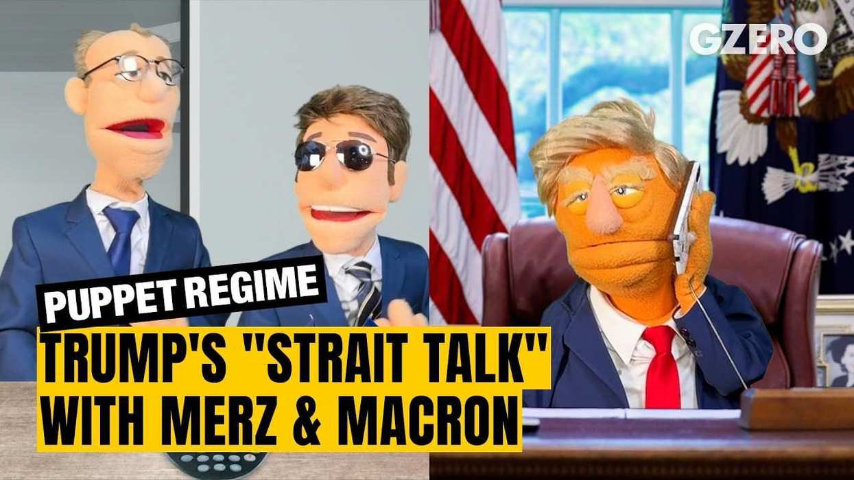 Trump tells it "strait" to Merz and Macron