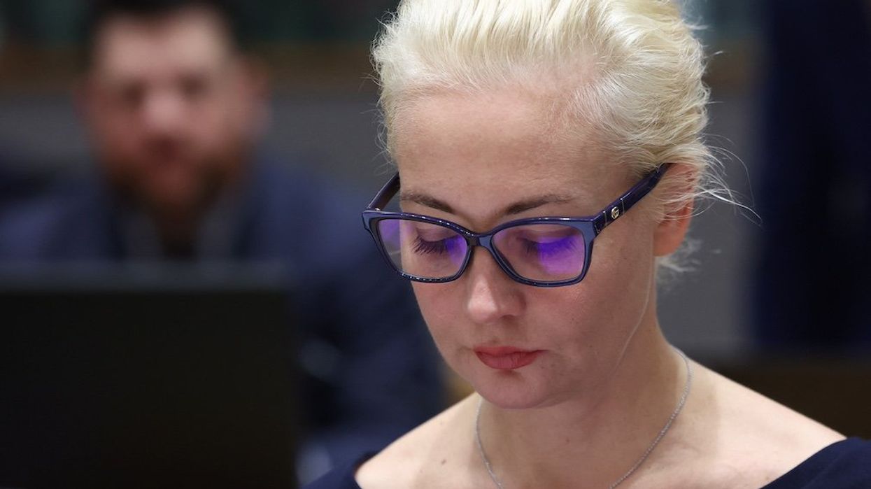 Yulia Navalnaya, the widow of Alexei Navalny, takes part in a meeting of European Union foreign ministers in Brussels, Belgium February 19, 2024.