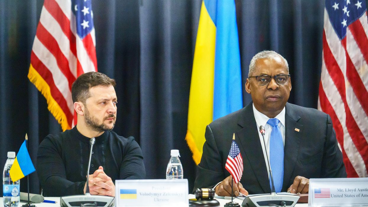 Zelensky and Austin, Ukraine Defense Contact Group, Germany