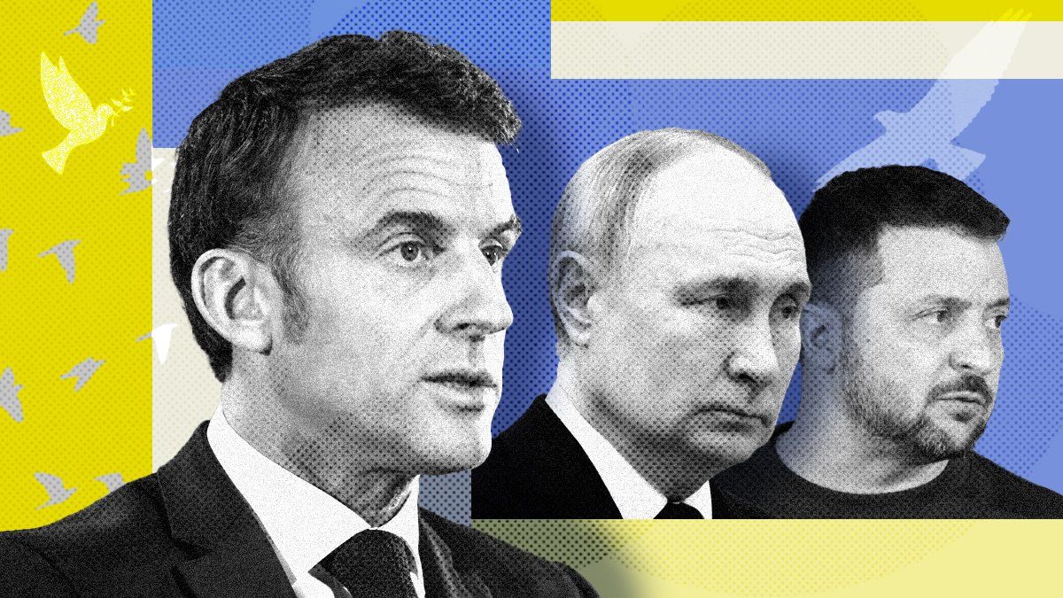 ​Zelensky, Putin, Macron