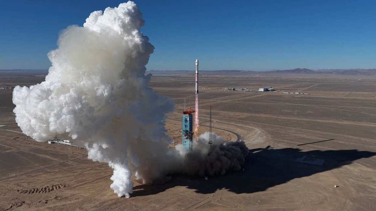 Zhuque-3 rocket by China’s private rocket firm LandSpace, takes off from the Jiuquan Satellite Launch Center.